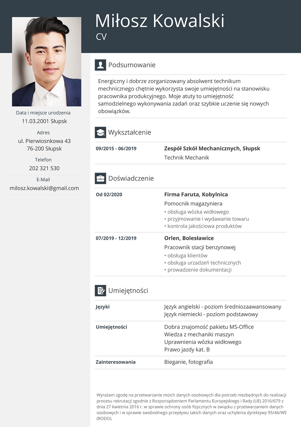 Idealny wzór CV Idealny wzór CV